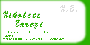 nikolett barczi business card